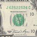 Radar Fancy Serial Number One Dollar Bill 1981 2s 5s 6s JC Trinary