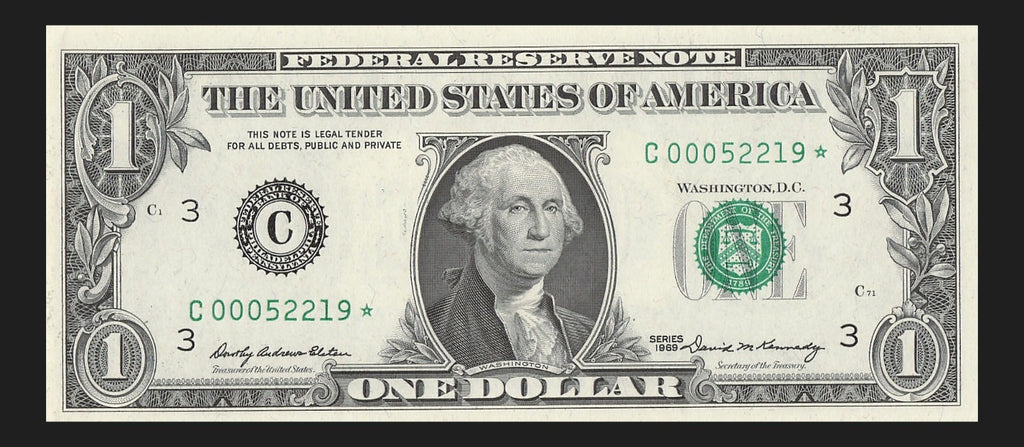 Star Note One Dollar Bill 1969 $1 C* Block Philadelphia Run 1 640K Low Serial