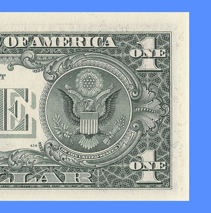 Repeater Fancy Serial Number One Dollar Bill 1988 2s 3s 6s JB Block Trinary