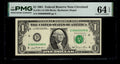 Low Serial Number 89 Fancy Serial Number One Dollar Bill PMG D00000089B