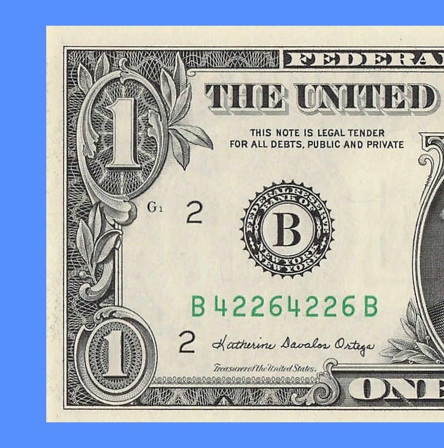 Repeater Fancy Serial Number One Dollar Bill 1985 2s 4s 6s BB Block