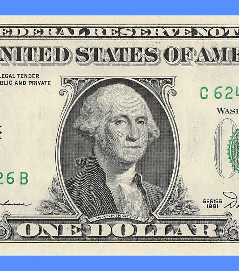 Radar Fancy Serial Number One Dollar Bill 1981 2s 4s 6s 8s  CB  All Even