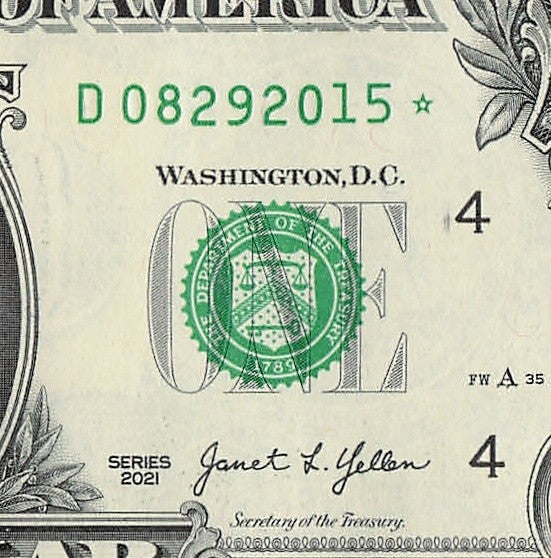 AUG 29 2015 Birthday Note Serial Number Star Note 08 29 2015 August