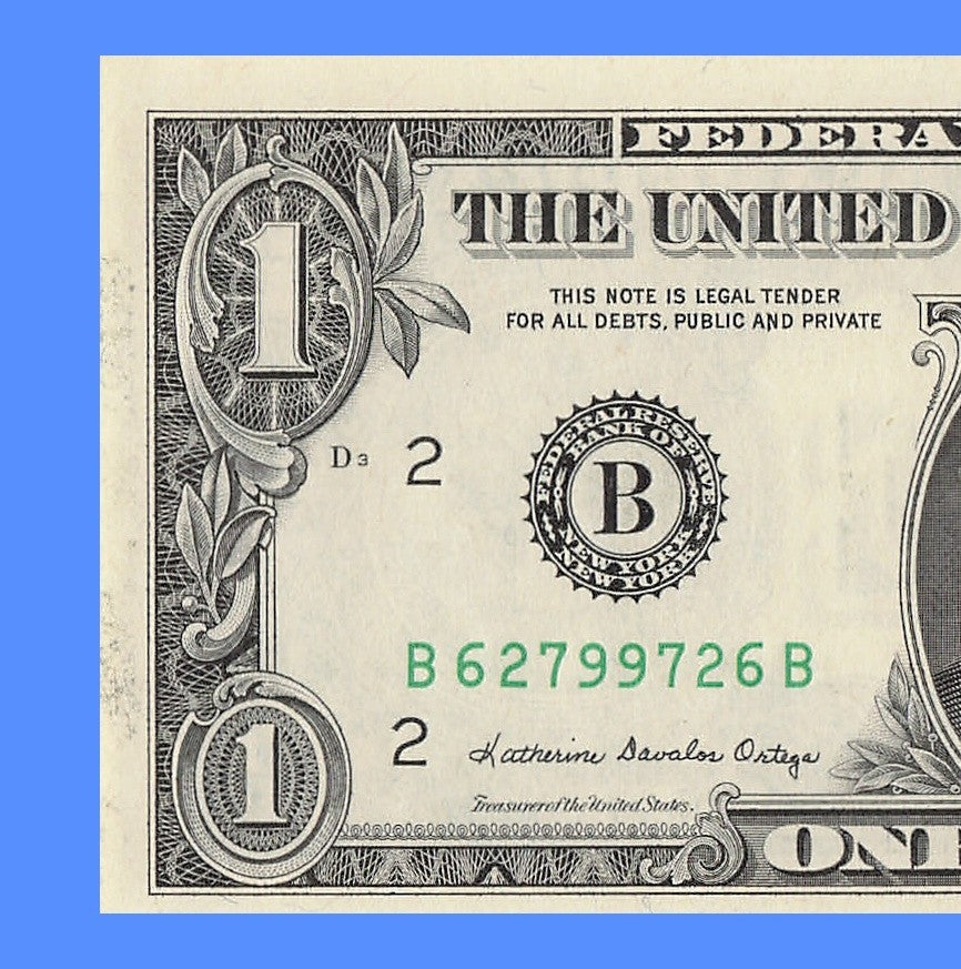 Radar Fancy Serial Number One Dollar Bill 1985 2s 6s 7s 9s BB Block Palindrome