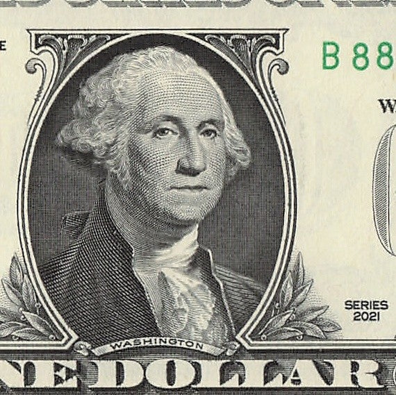 Binary Fancy Serial Number One Dollar Bill 2021 $1 BC Block 2s 8s Six in a Row