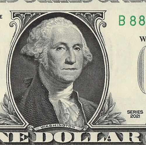 Binary Fancy Serial Number One Dollar Bill 2021 $1 BC Block 2s 8s Six in a Row