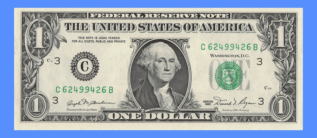 Radar Fancy Serial Number One Dollar Bill 1981 2s 4s 6s 9s CB