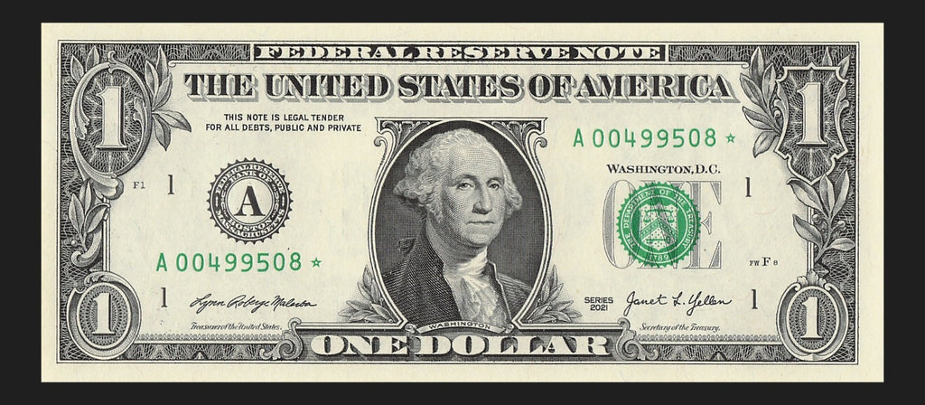 Star Note One Dollar Bill 2021 $1 A* Block Boston Run 1 640K Sheet UNC