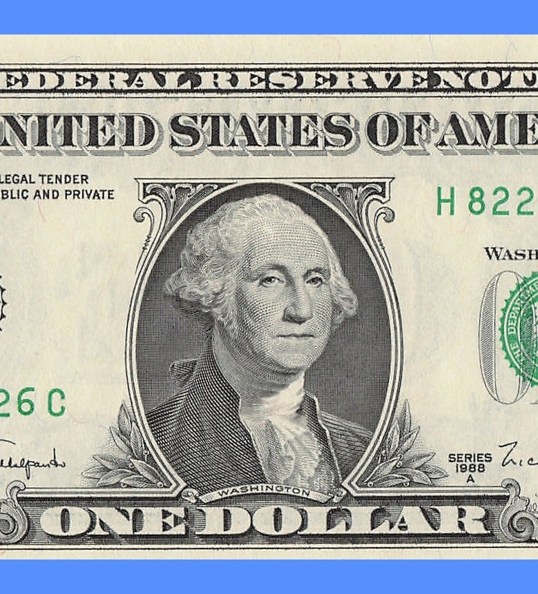 Repeater Fancy Serial Number One Dollar Bill 2s 6s 8s 1988A HC Block
