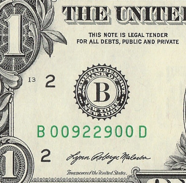 Radar Fancy Serial Number One Dollar Bill 2021 $1 BD Palindrome 0s 2s 9s Bookend
