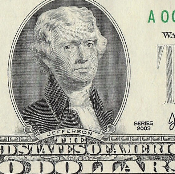 Binary Low Serial Number Star Note Two Dollar Bill A00009909* 9s 0s Boston