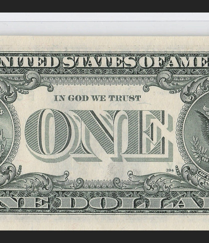 Radar Fancy Serial number One Dollar Bill FX Block X Run 1988A F62444426X