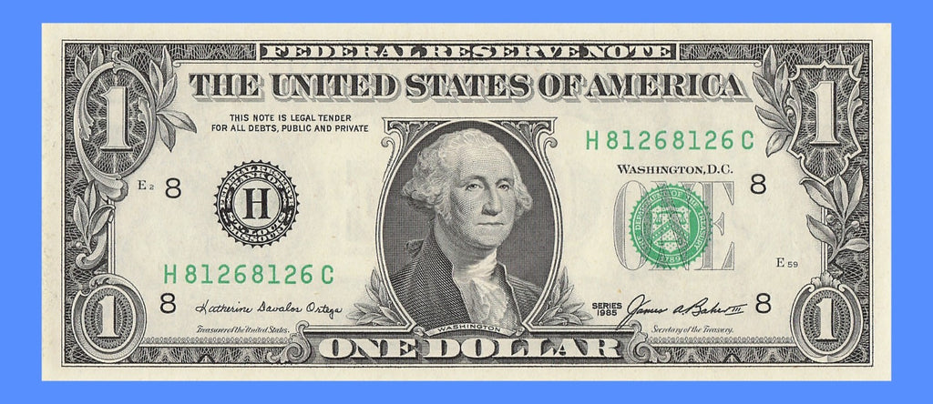 Repeater Fancy Serial Number One Dollar Bill 1985 1s 2s 6s 8s HC Block
