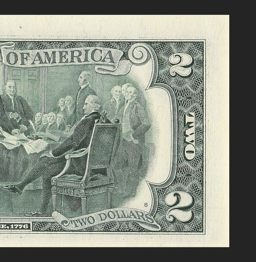 Binary Low Serial Number Star Note Two Dollar Bill H00003033* 3s 0s St Louis