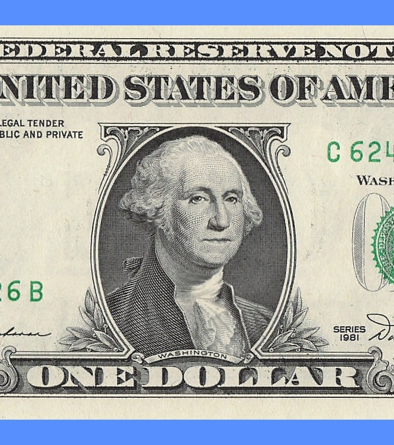 Radar Fancy Serial Number One Dollar Bill 1981 2s 4s 6s 9s CB