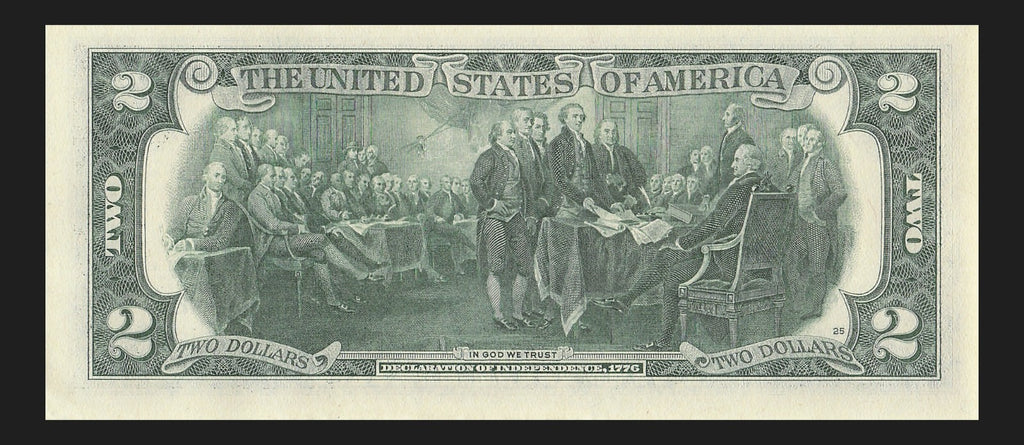 2021 $2 Two Dollar Bill Binary Radar Fancy Serial Number 0s 8s Janet Yellen