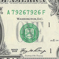 Repeater Fancy Serial Number One Dollar Bill 2s 7s 6s 9s 2006 AF Block