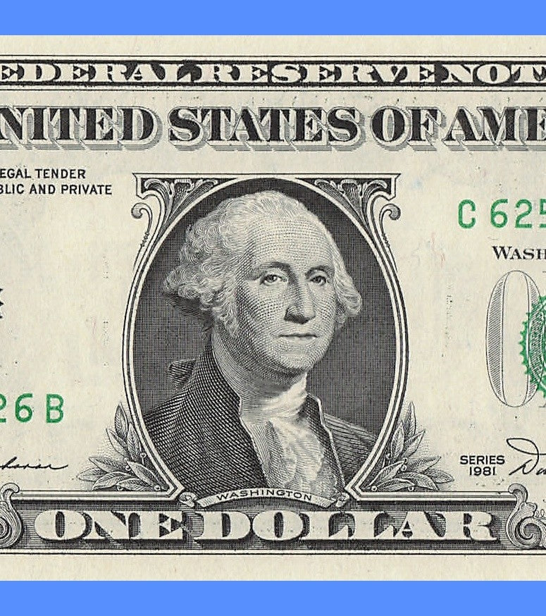 Radar Fancy Serial Number One Dollar Bill 1981 0s 2s 5s 6s  CB