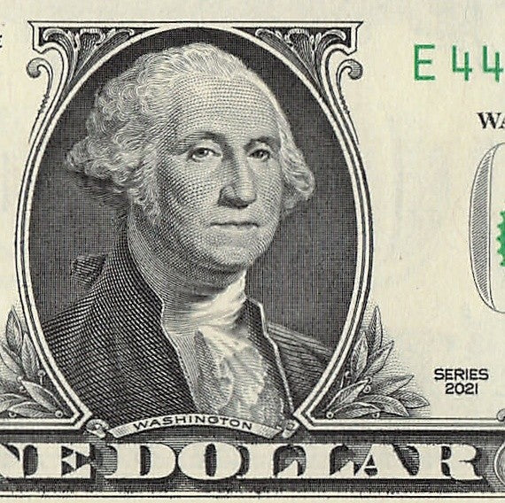 Seven of a Kind 4s One Dollar Bill Fancy Serial Number 2021 $1 EA Block