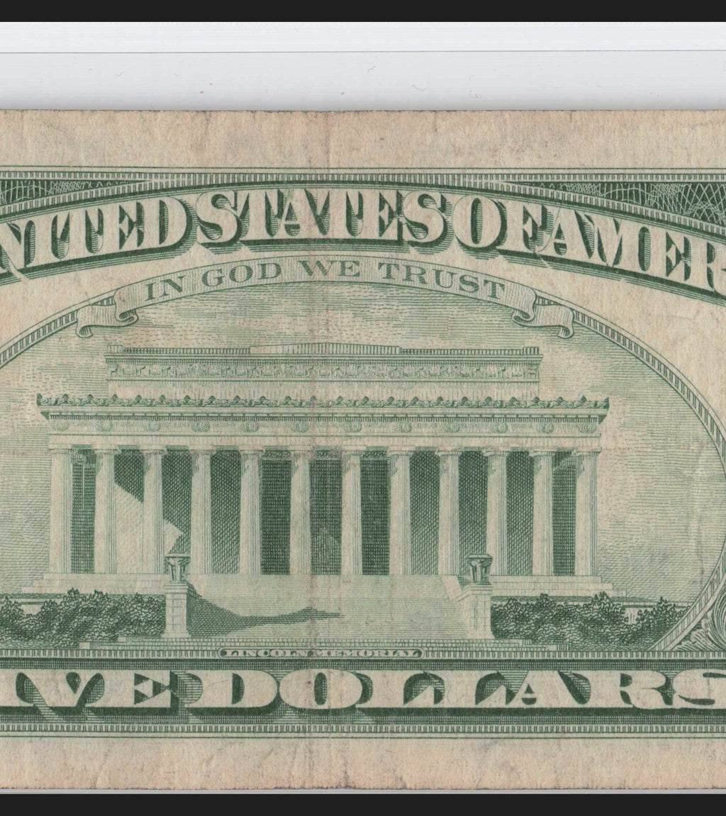 True Binary Star Note 0s 1s Fancy Serial Number Five Dollar Red Seal 1963