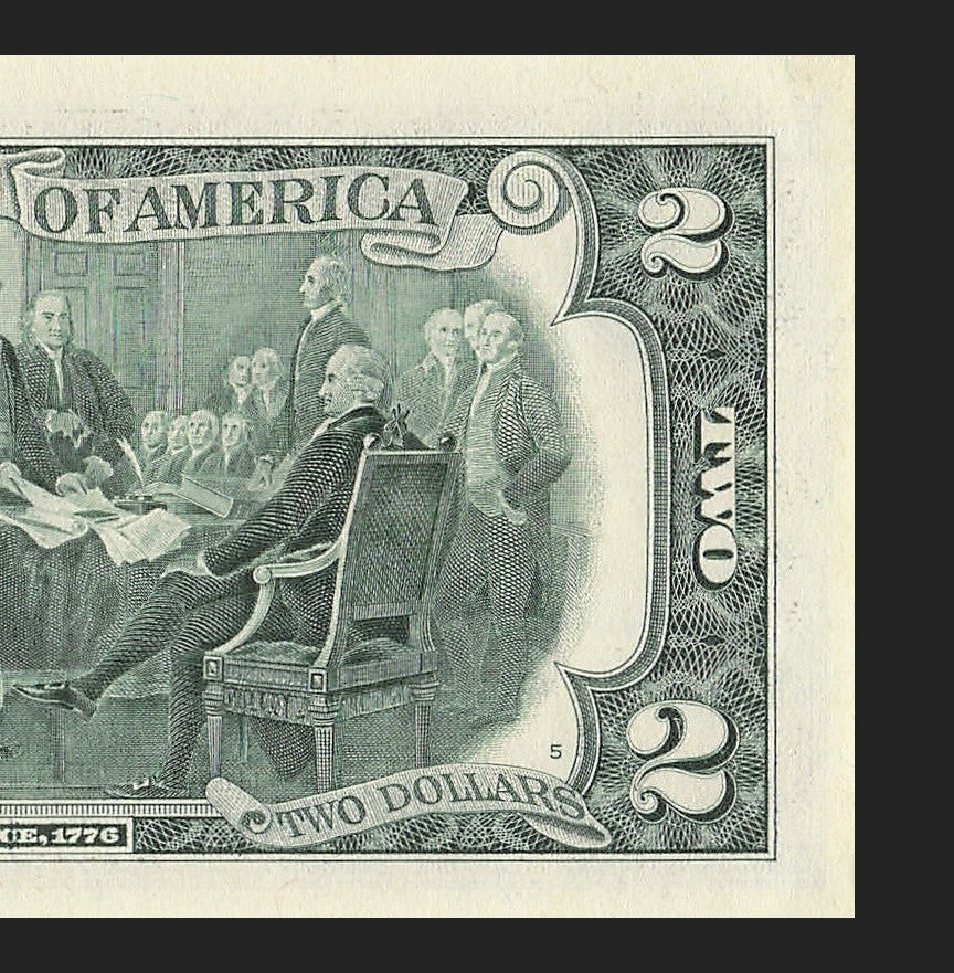 Binary Low Serial Number Star Note Two Dollar Bill B00003303* 0s 3s New York
