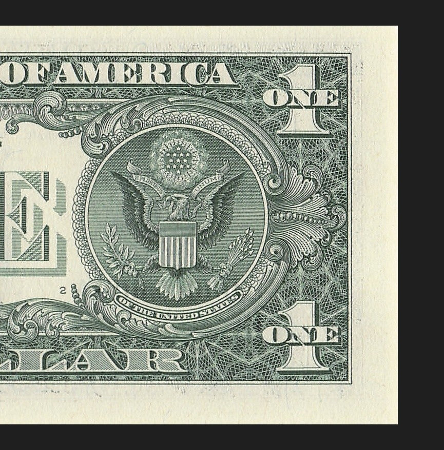 Low Serial Number One Dollar Bill 18 2021 LA Block $1