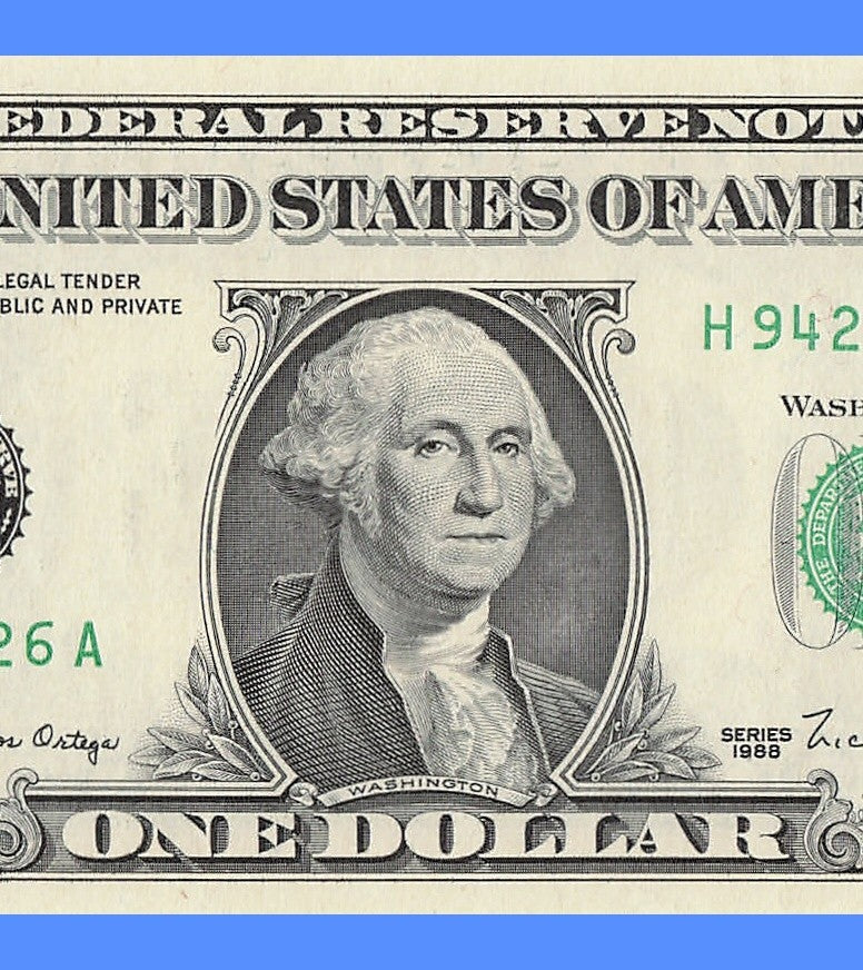 Repeater Fancy Serial Number One Dollar Bill 9s 4s 2s 6s 1988 HA Block