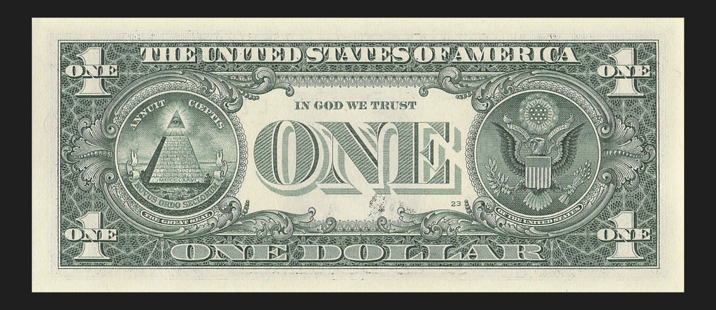 Binary Fancy Serial Number One Dollar Bill 2021 $1 Six of a Kind 2s 7s