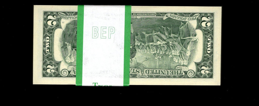 1995 $2 Two Dollar Star Note Lot of 1 UNC Fresh From BEP 640K Run