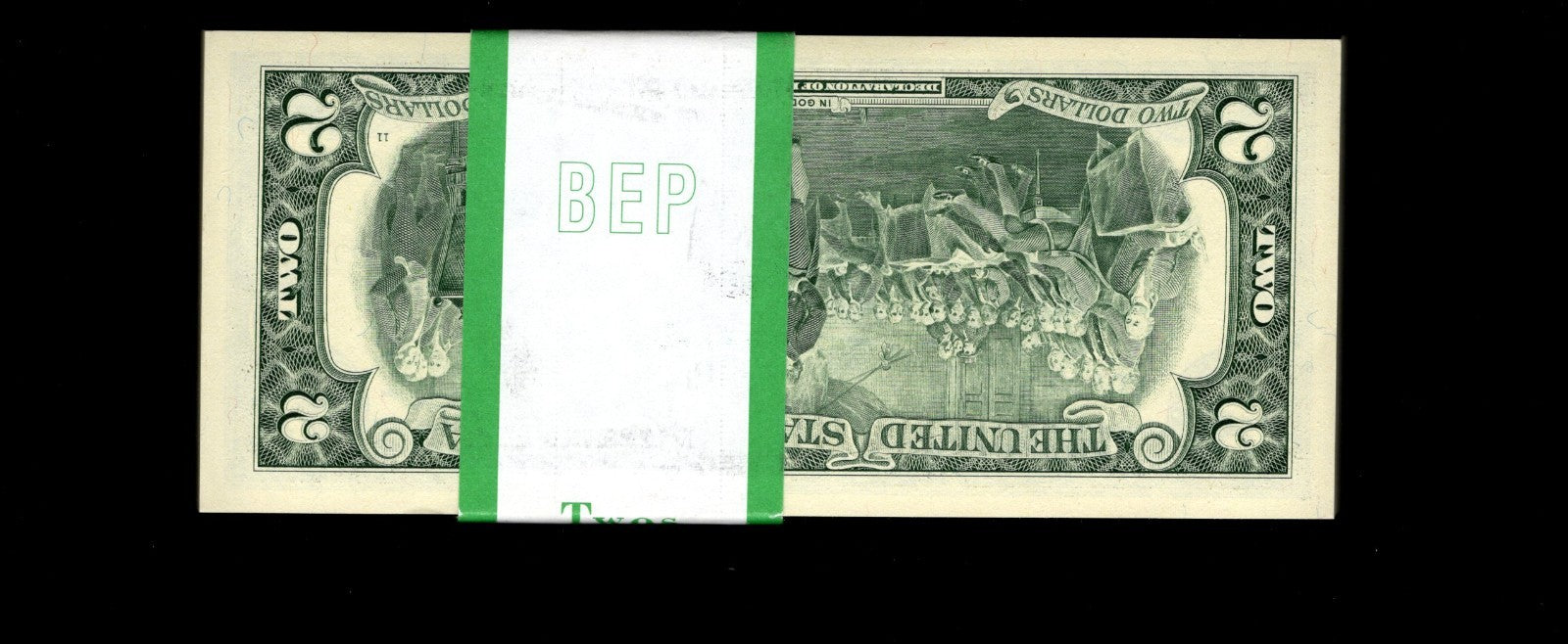 1995 $2 Two Dollar Star Note Lot of 1 UNC Fresh From BEP 640K Run