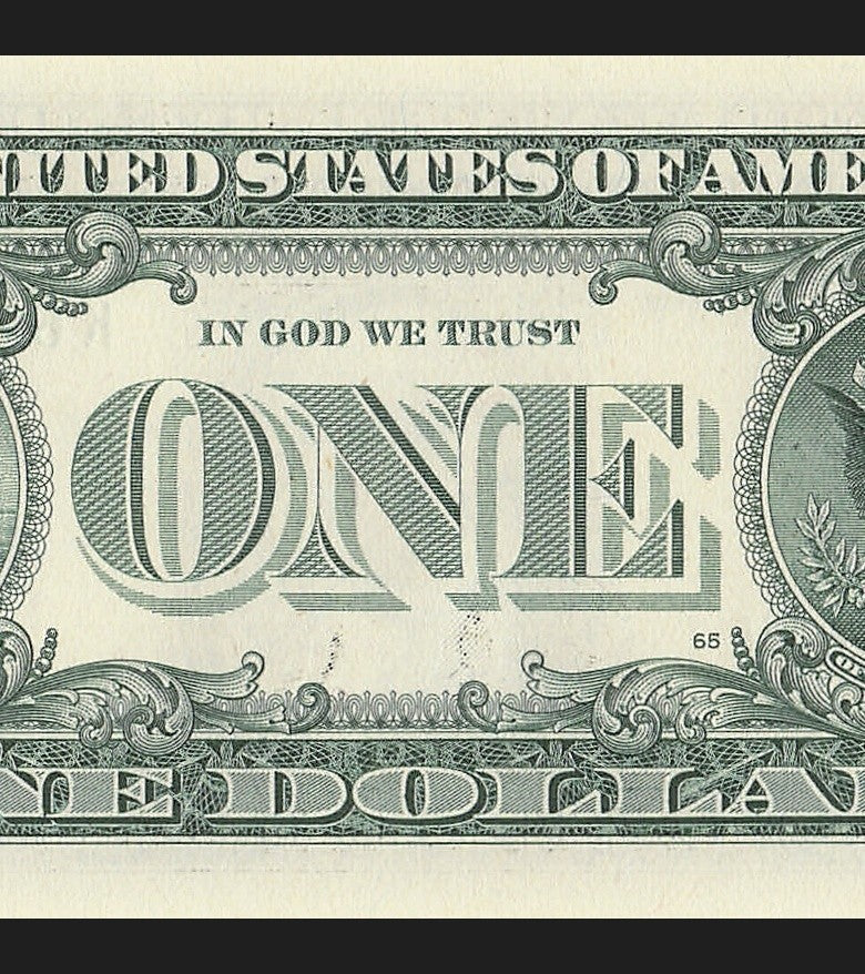 Mini Counting Ladder One Dollar Bill Fancy Serial Number 2021 $1 KA 65 64 63