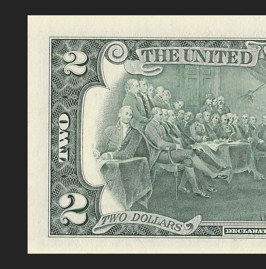 Binary Low Serial Number Star Note Two Dollar Bill H00003303* 3s 0s St Louis