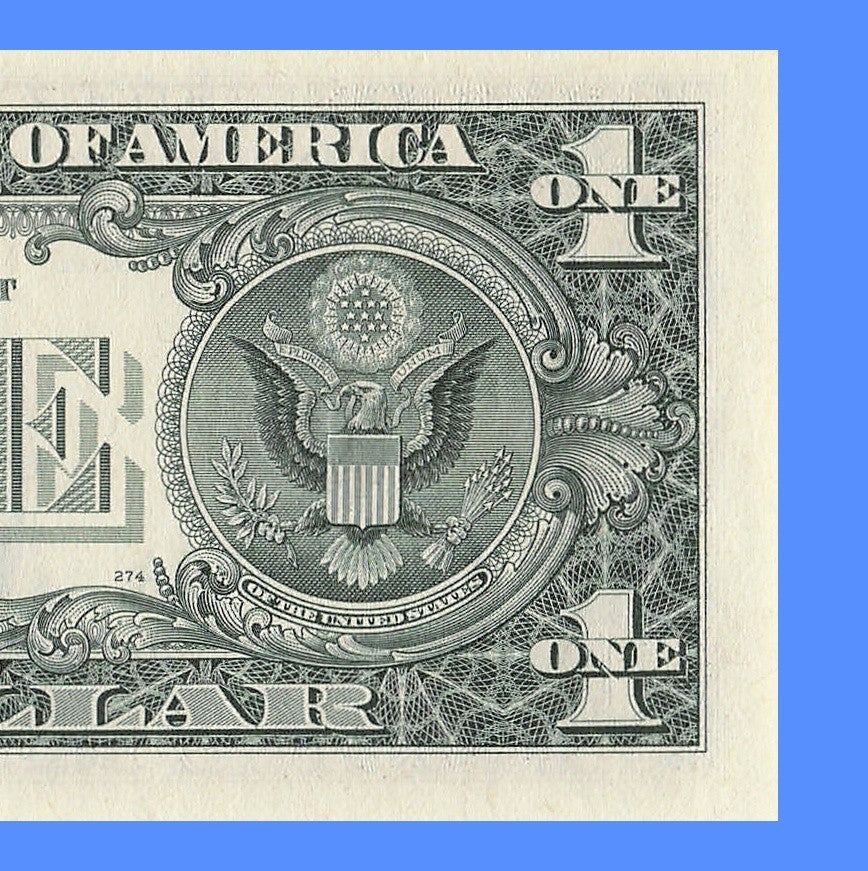 Repeater Fancy Serial Number One Dollar Bill 8s 2s 7s 6s 1988 HA Block