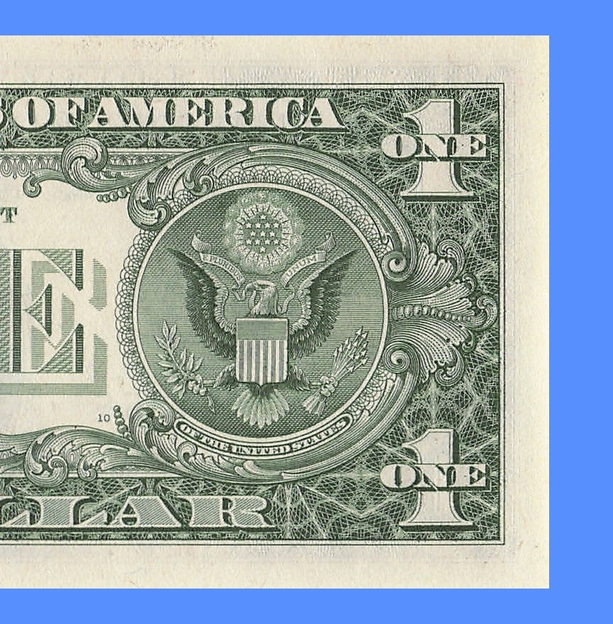 Repeater Fancy Serial Number One Dollar Bill 1985 2s 4s 6s EE Block Trinary