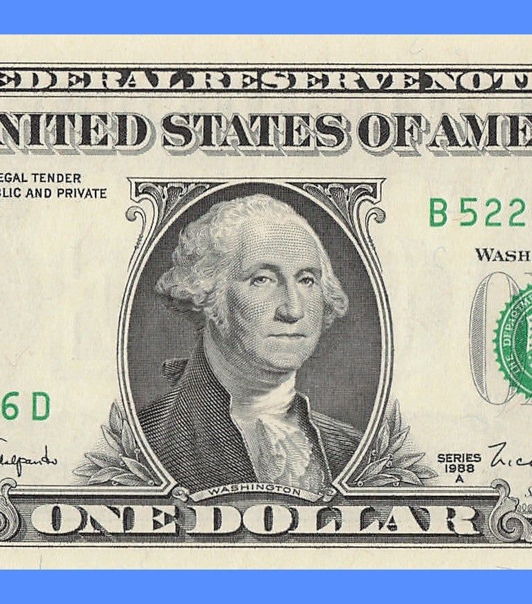 Repeater Fancy Serial Number One Dollar Bill 2s 5s 6s 1988A BD Block Trinary