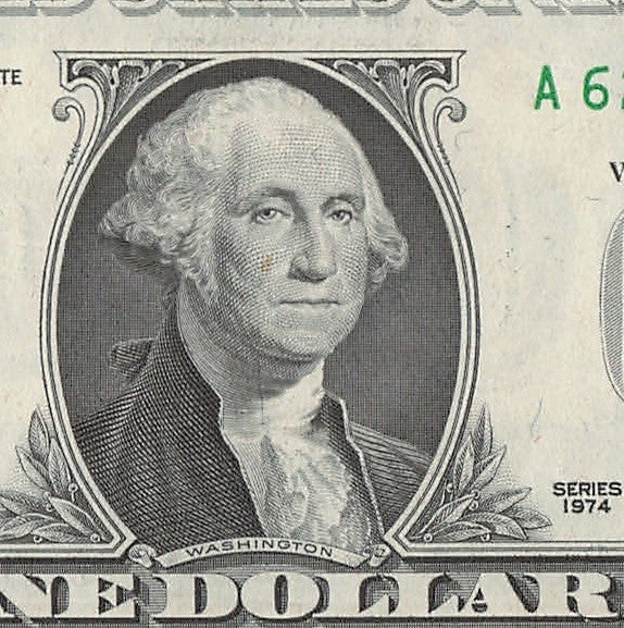 Radar Fancy Serial Number One Dollar Bill 1974 Boston 2s 4s 5s 6s AB