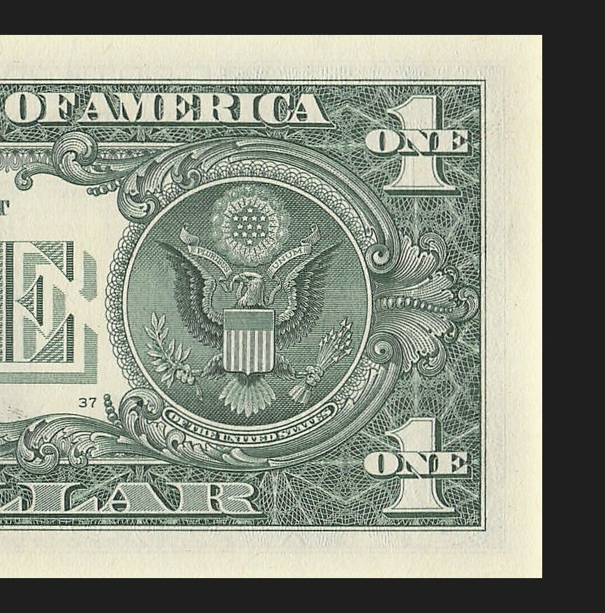 Binary Fancy Serial Number One Dollar Bill 2021 $1 BC Block 2s 8s Six in a Row