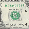 Repeater Fancy Serial Number One Dollar Bill 1977 Richmond 0s 2s 3s 6s DB