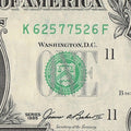 Radar Fancy Serial Number One Dollar Bill 1985 2s 5s 6s 7s KF Block