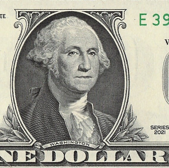 Six Digit Ladder Fancy Serial Number One Dollar Bill 9s 8s 7s 6s 5s 4s 2021 $1