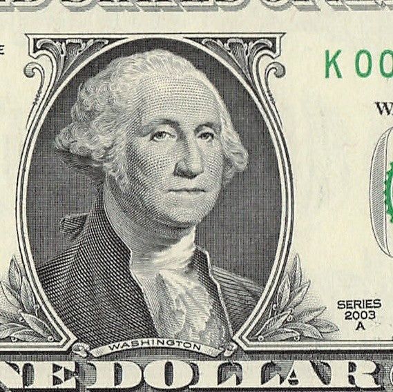 Star Note One Dollar Bill 2003A $1 B* Block Dallas Run 1 320K Sheet