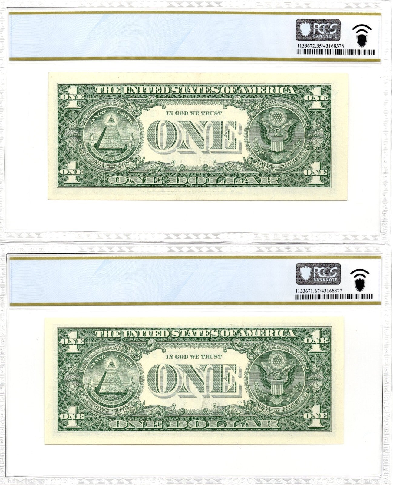 First Ever PCGS Graded 2013 B Duplicate Star Note Pair B04439760* TOP POP 67 35