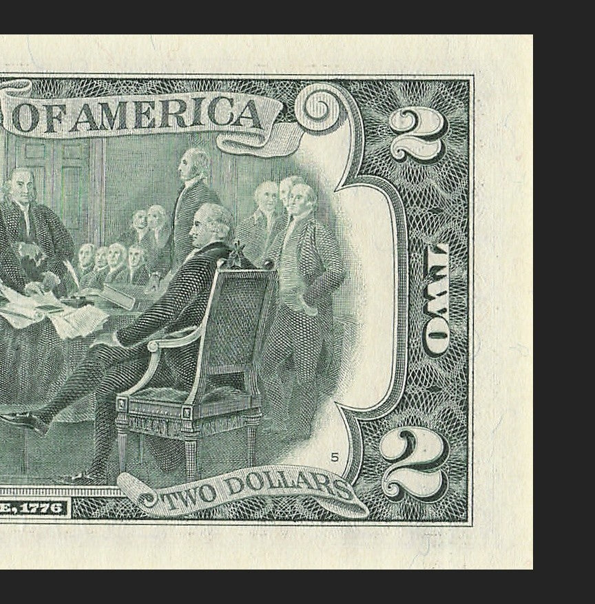 Binary Low Serial Number Star Note Two Dollar Bill L00004440* 4s 0s 444