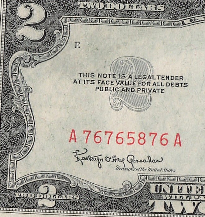 Mini Super Repeater Fancy Serial Number Two Dollar Red Seal 1953C 76s