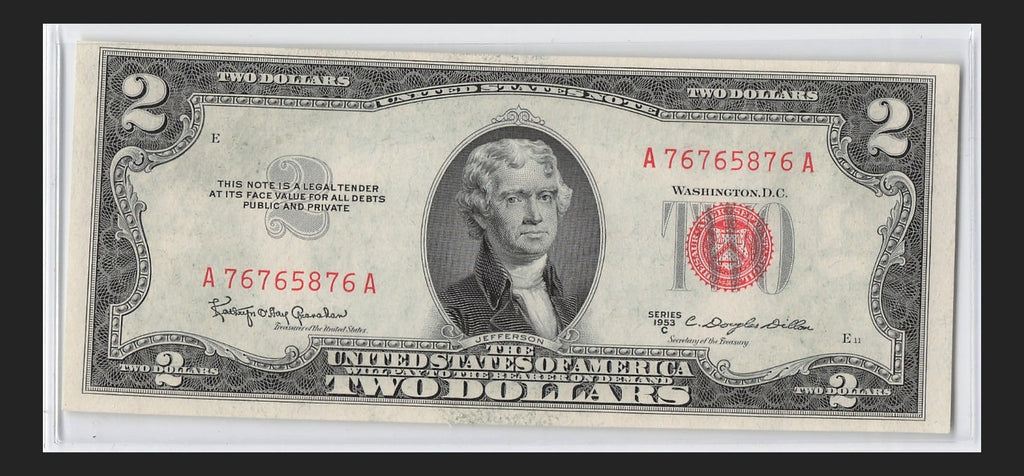 Mini Super Repeater Fancy Serial Number Two Dollar Red Seal 1953C 76s