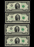 July 4th 1776 Two Dollar Set New 2021 $2 Series 50 year set of 4 Notes