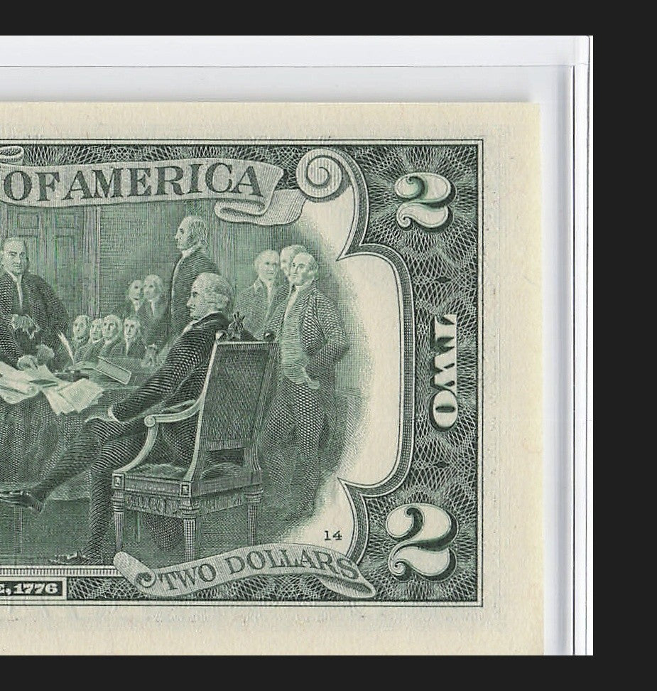 Super Repeater Two Dollar Bill Fancy Serial Number 2017A $2 Binary 1s 7s