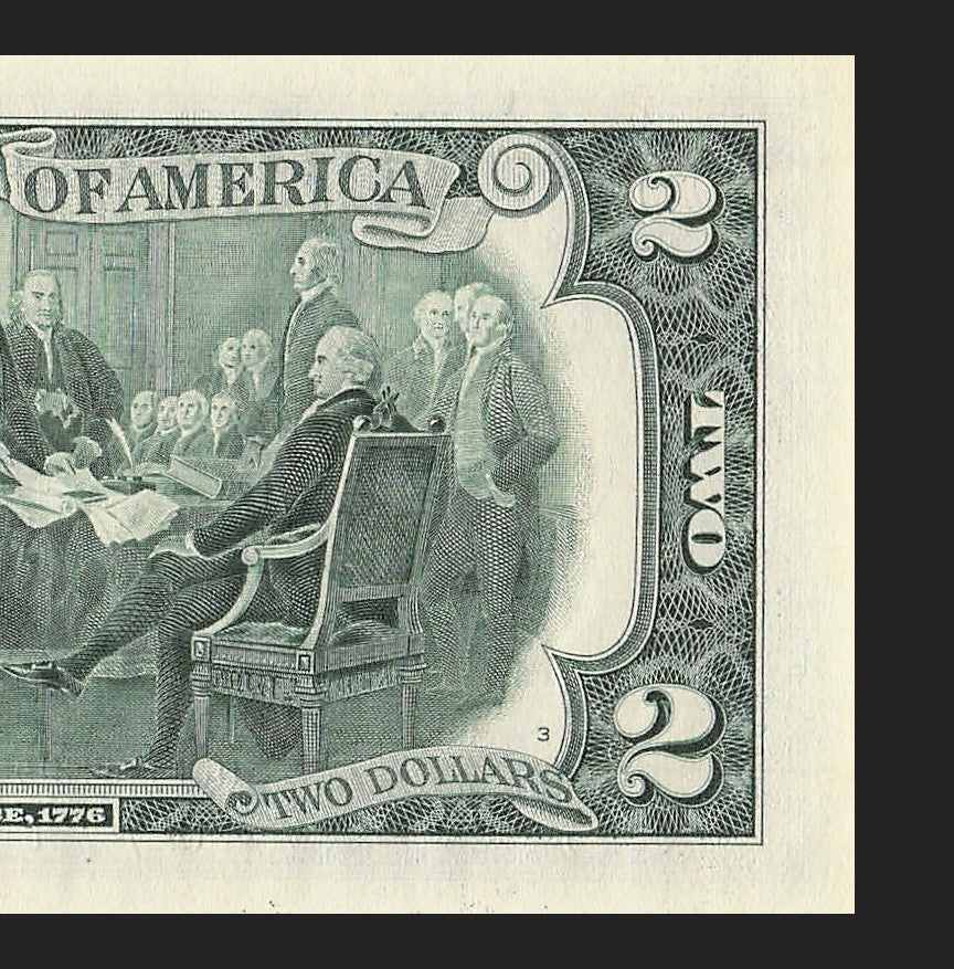 Binary Low Serial Number Star Note Two Dollar Bill L00004404* 4s 0s