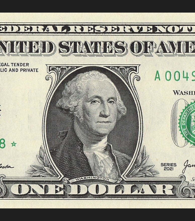 Star Note One Dollar Bill 2021 $1 A* Block Boston Run 1 640K Sheet UNC
