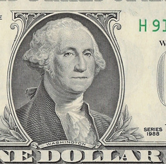 Repeater Fancy Serial Number One Dollar Bill 9s 1s 2s 6s 1988 HA Block